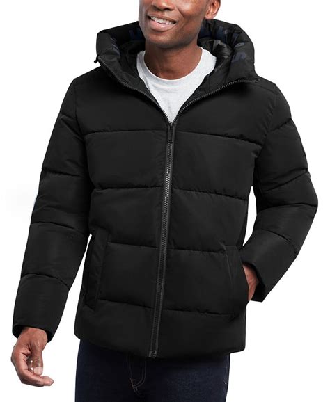 michael kors men's quilted drawstring hoodie|Quilted Hooded Puffer Coat .